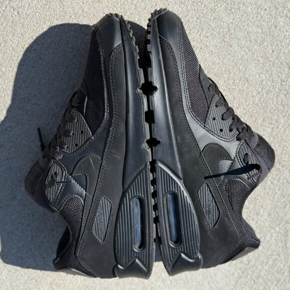 Nike Air Max 90 Recraft Triple Black - Mens Size 12 - Picture 4 of 6